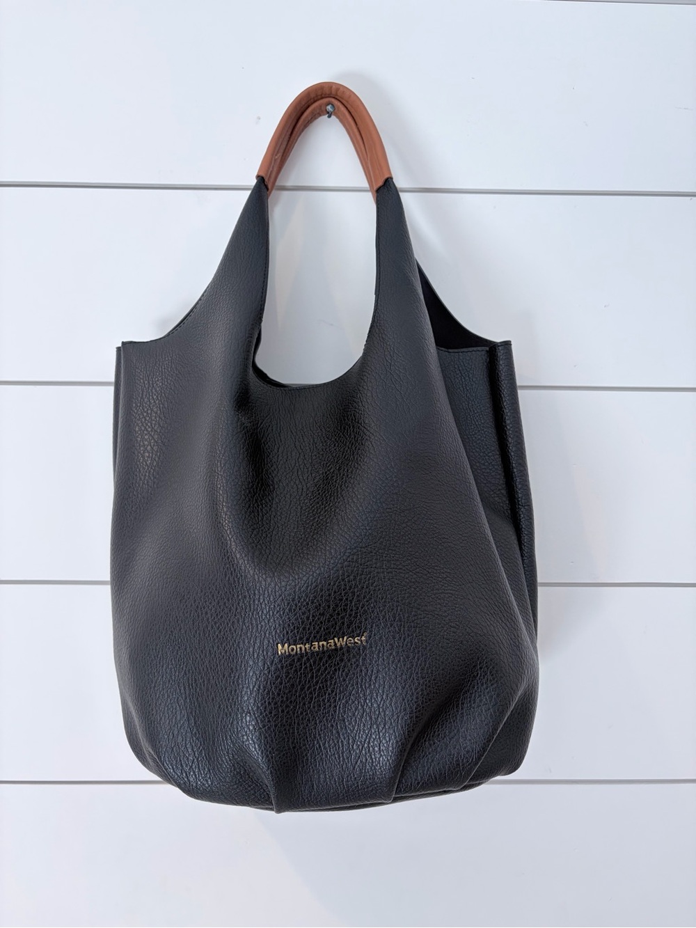 Montana West Black Slouch Hobo Tote Purse Quiet Luxury Minimalist Core